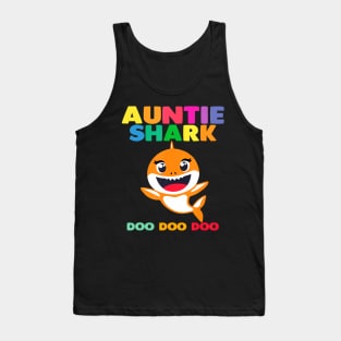 Auntie Of The Shark Birthday Boy Girl Party Family Tank Top